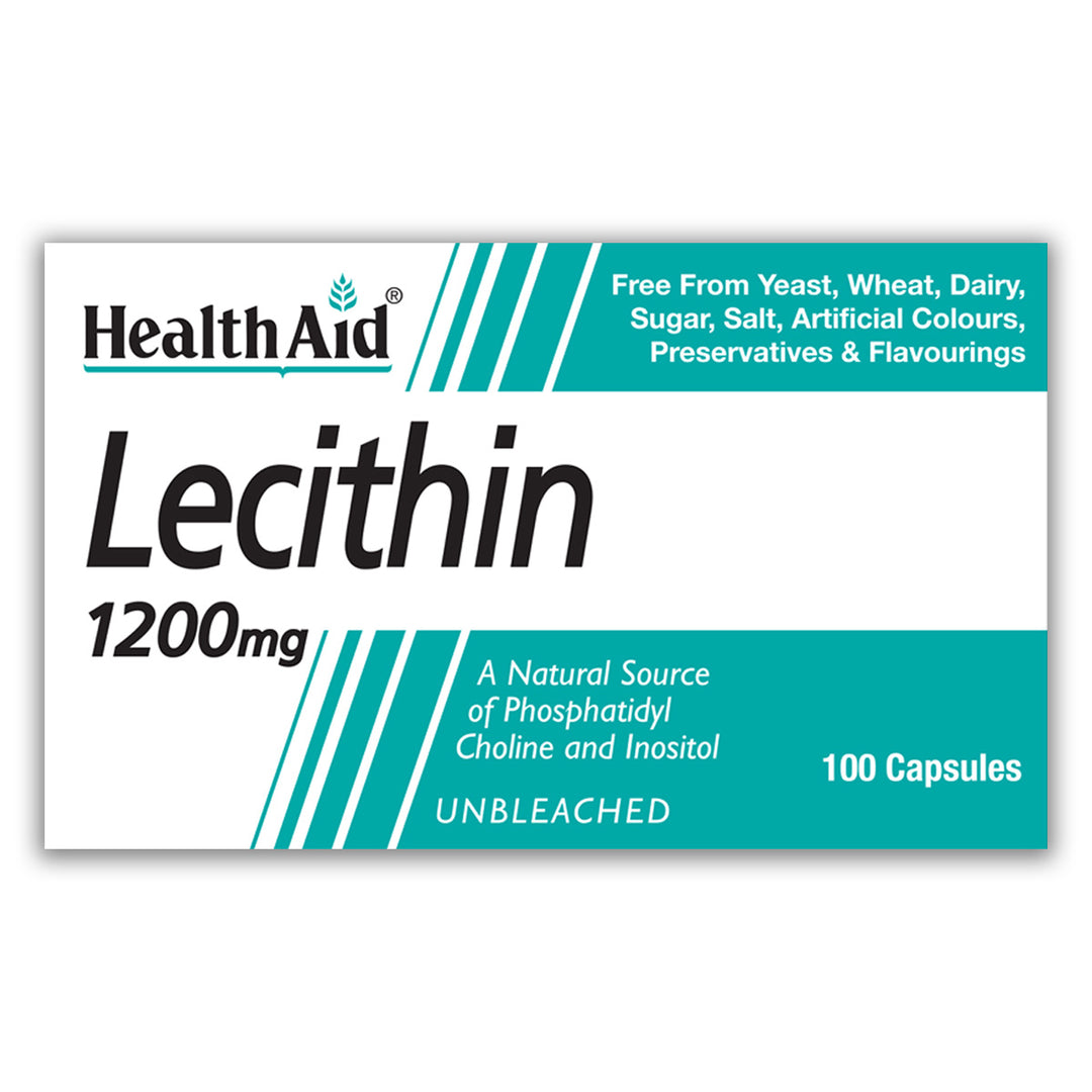 Lecithin 1200mg (unbleached) Capsules HealthAid®