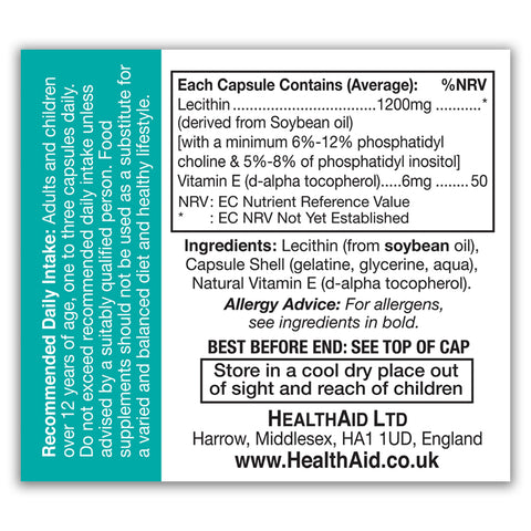 Lecithin 1200mg (unbleached) Capsules