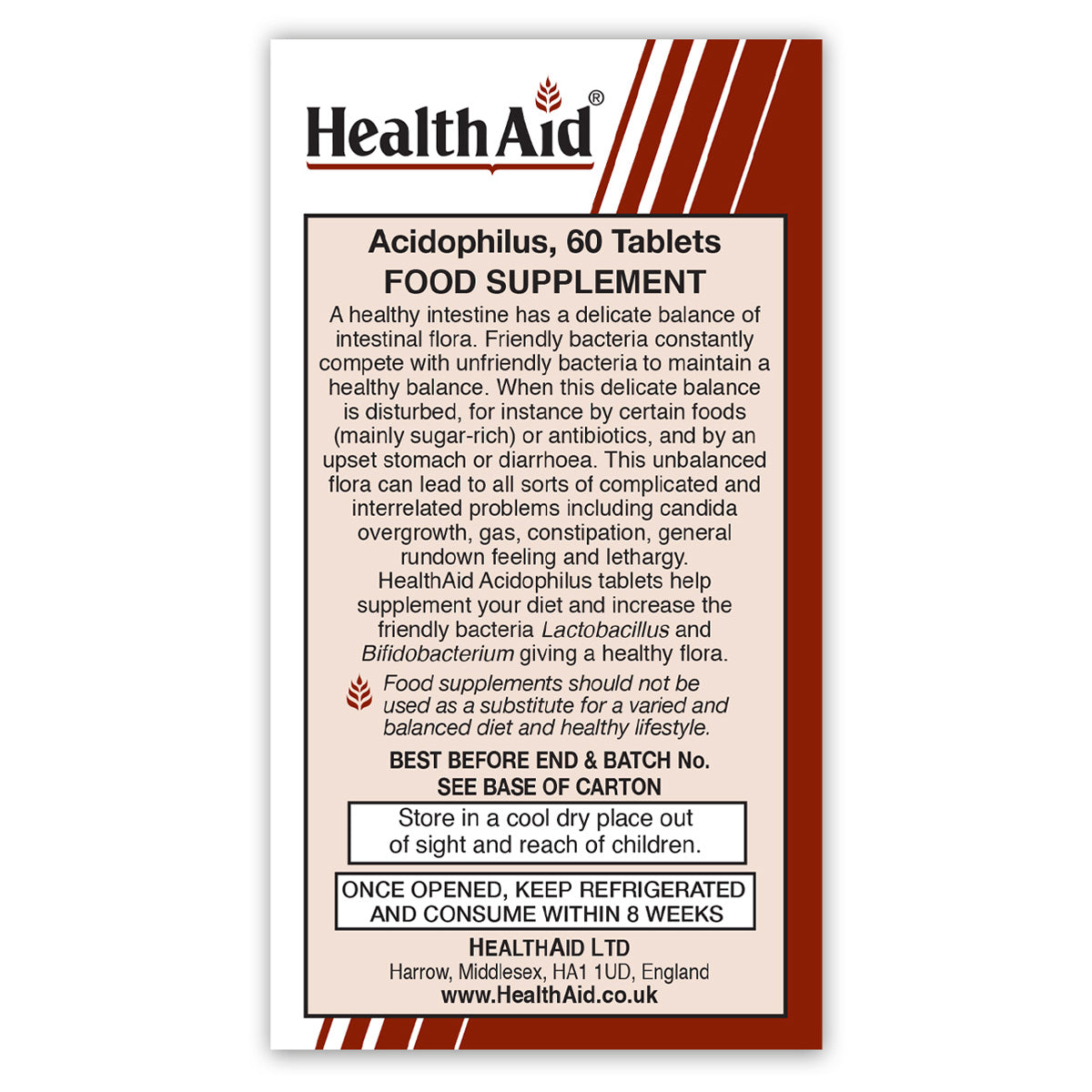 Acidophilus (100million) +FOS Tablets