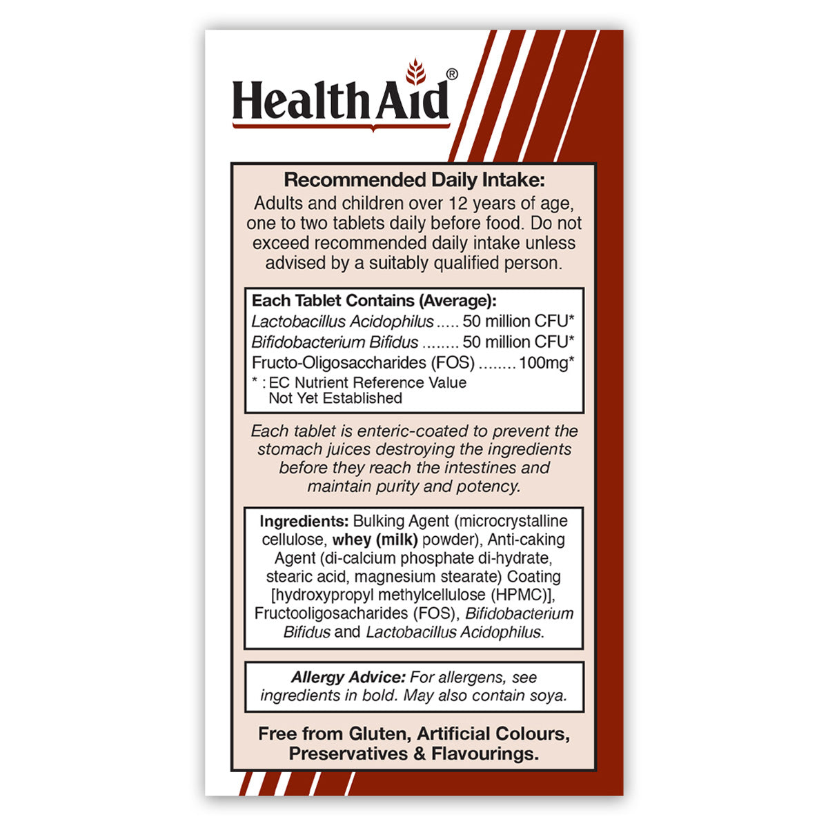 Acidophilus (100million) +FOS Tablets