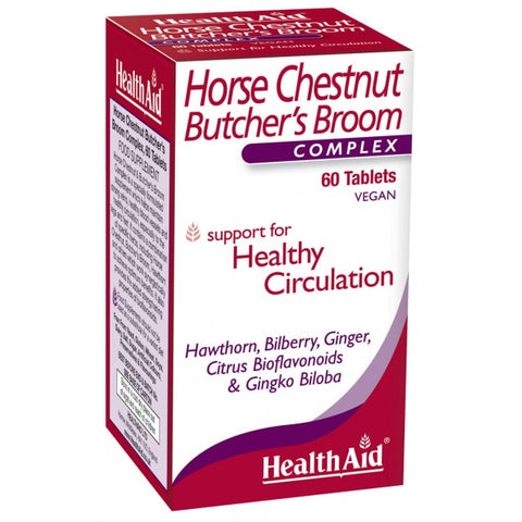 Horse Chestnut, Butchers Broom Complex Tablets - HealthAid