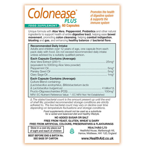 Colonease Plus Capsules - HealthAid