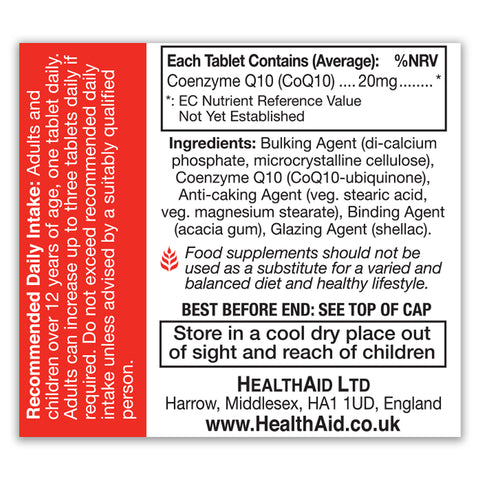 CoQ-10 20mg Prolonged Release Tablets - HealthAid