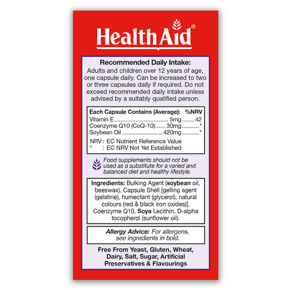 Conergy CoQ-10 30mg +Vit E Capsules
