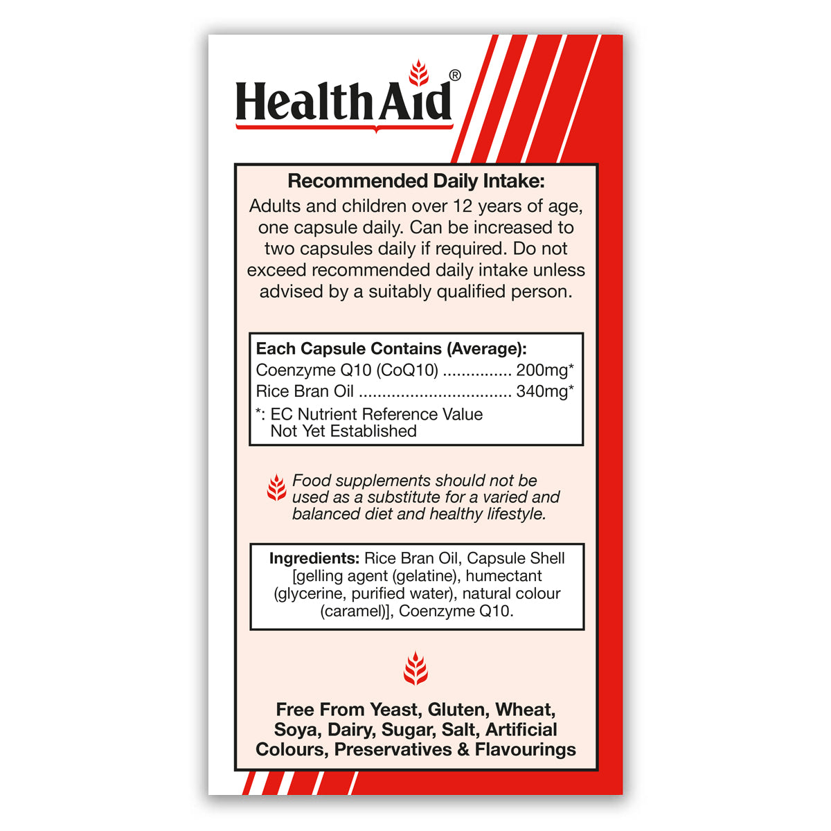 CoQ10 200mg (Coenzyme Q10) Capsules - HealthAid