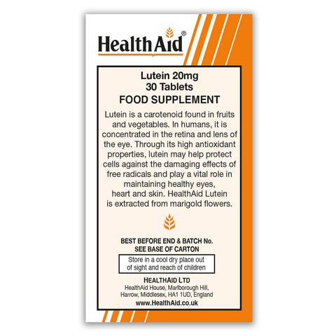 Lutein 20mg Tablets - HealthAid