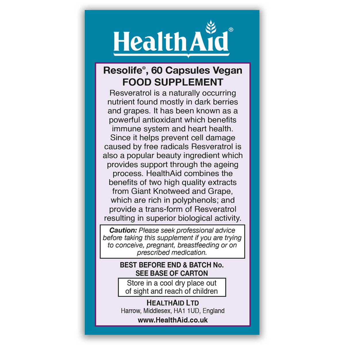 Resolife® (Resveratrol 250mg) Capsules