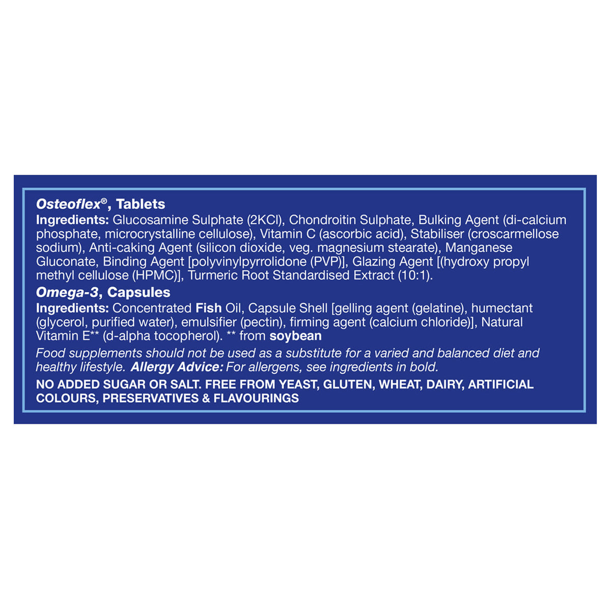 Osteoflex & Omega 3 Tablets & Caspules