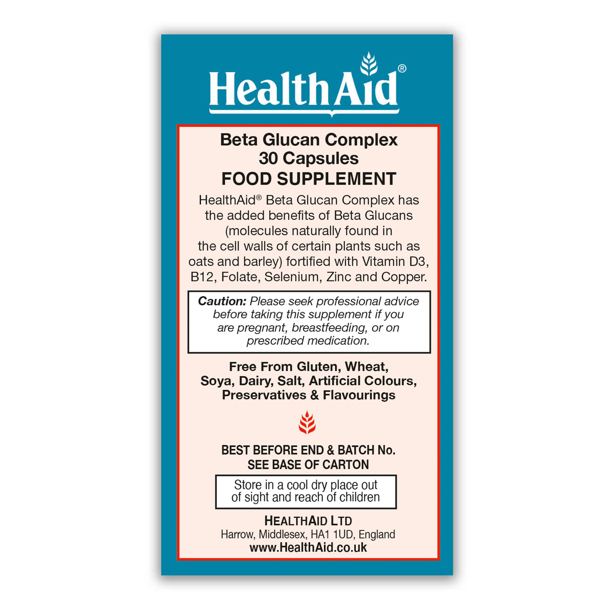Beta Glucan Complex Capsules - HealthAid