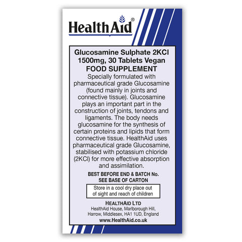 Glucosamine Sulphate 1500mg 2KCl Tablets - HealthAid