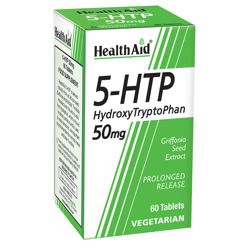 5 Htp Function 5 Hydroxytryptophan (5-HTP) 50mg Tablets, Serotonin | HealthAid ...