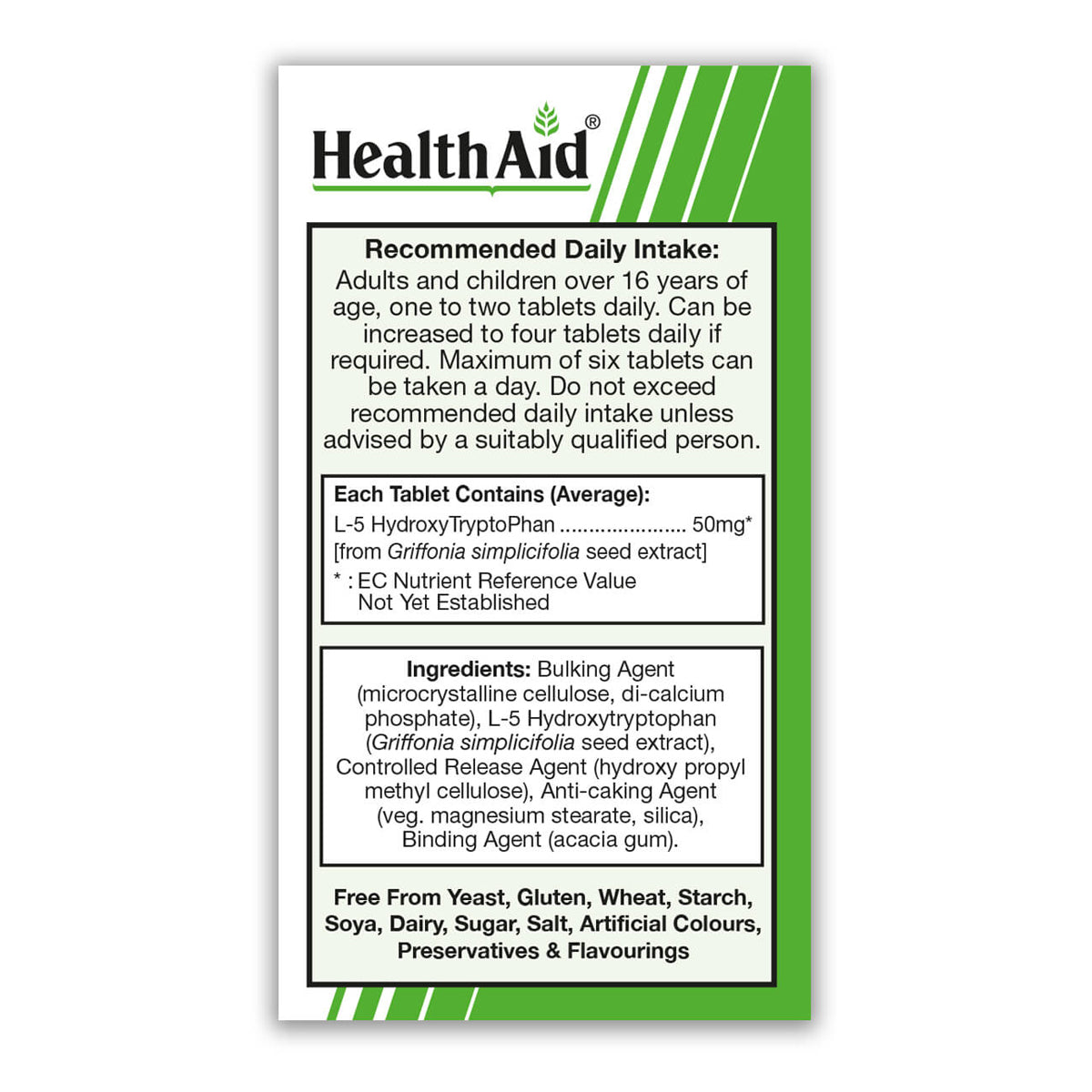 5 Hydroxytryptophan (5-HTP) 50mg - Prolonged Release Tablets
