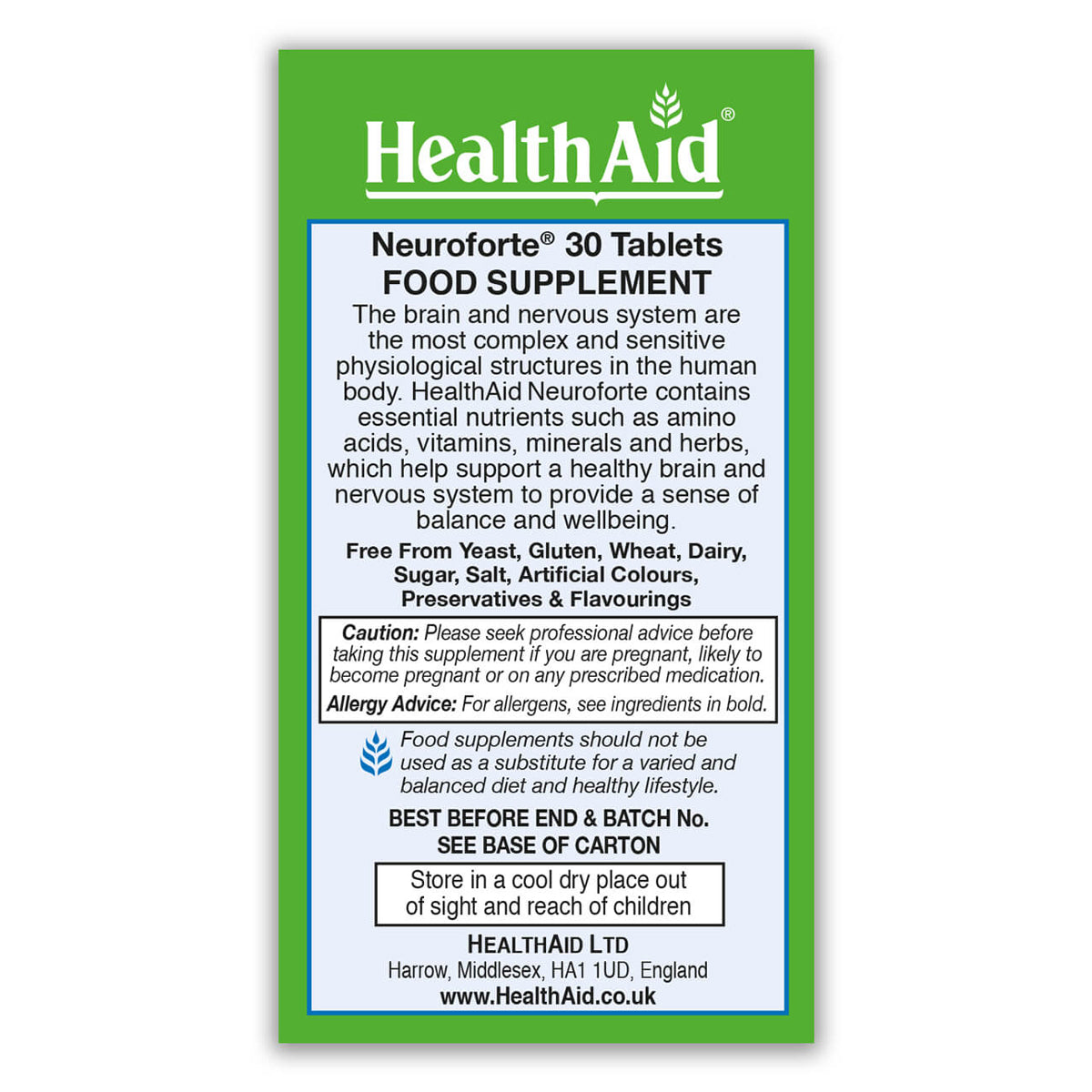 NeuroForte Tablets - HealthAid
