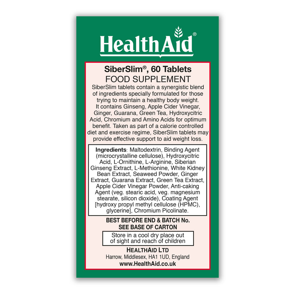 SiberSlim Tablets - HealthAid