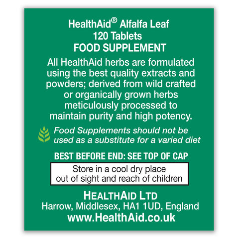 Alfalfa 700mg Equivalent Tablets