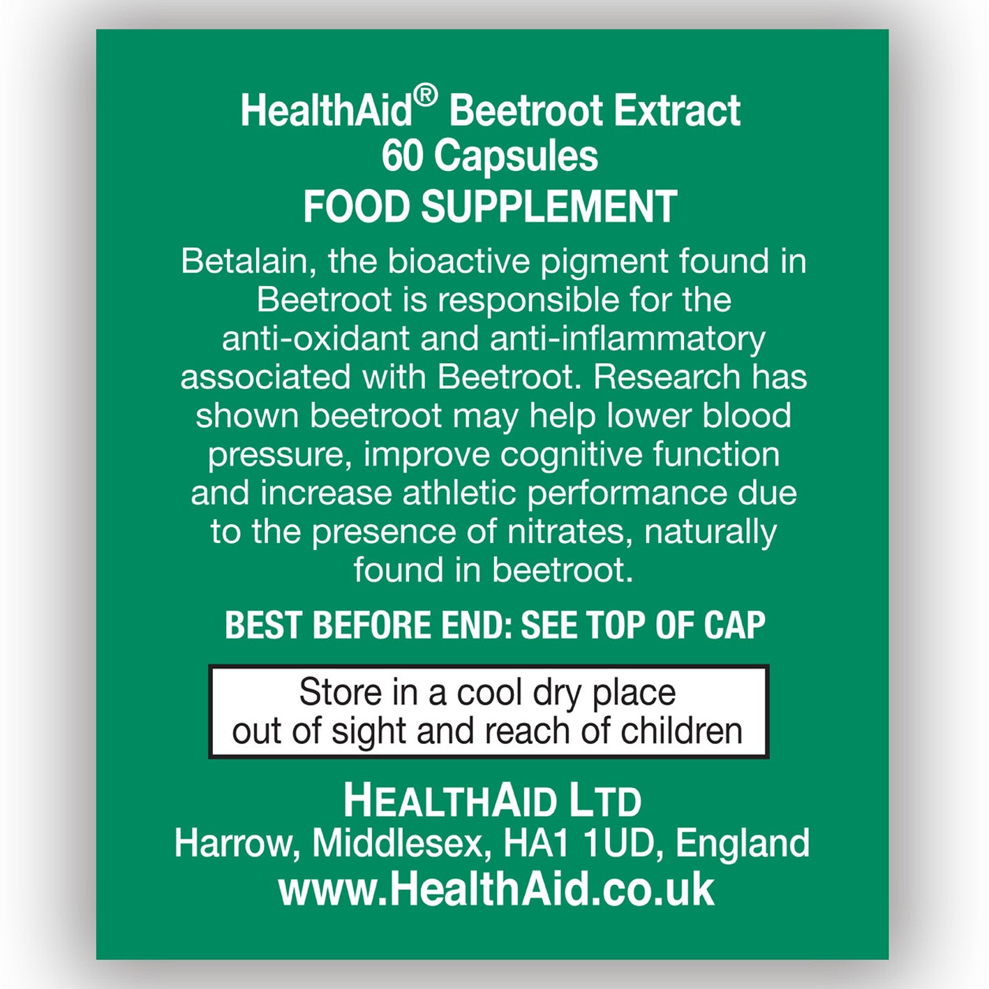 Beetroot Extract 750mg Capsules