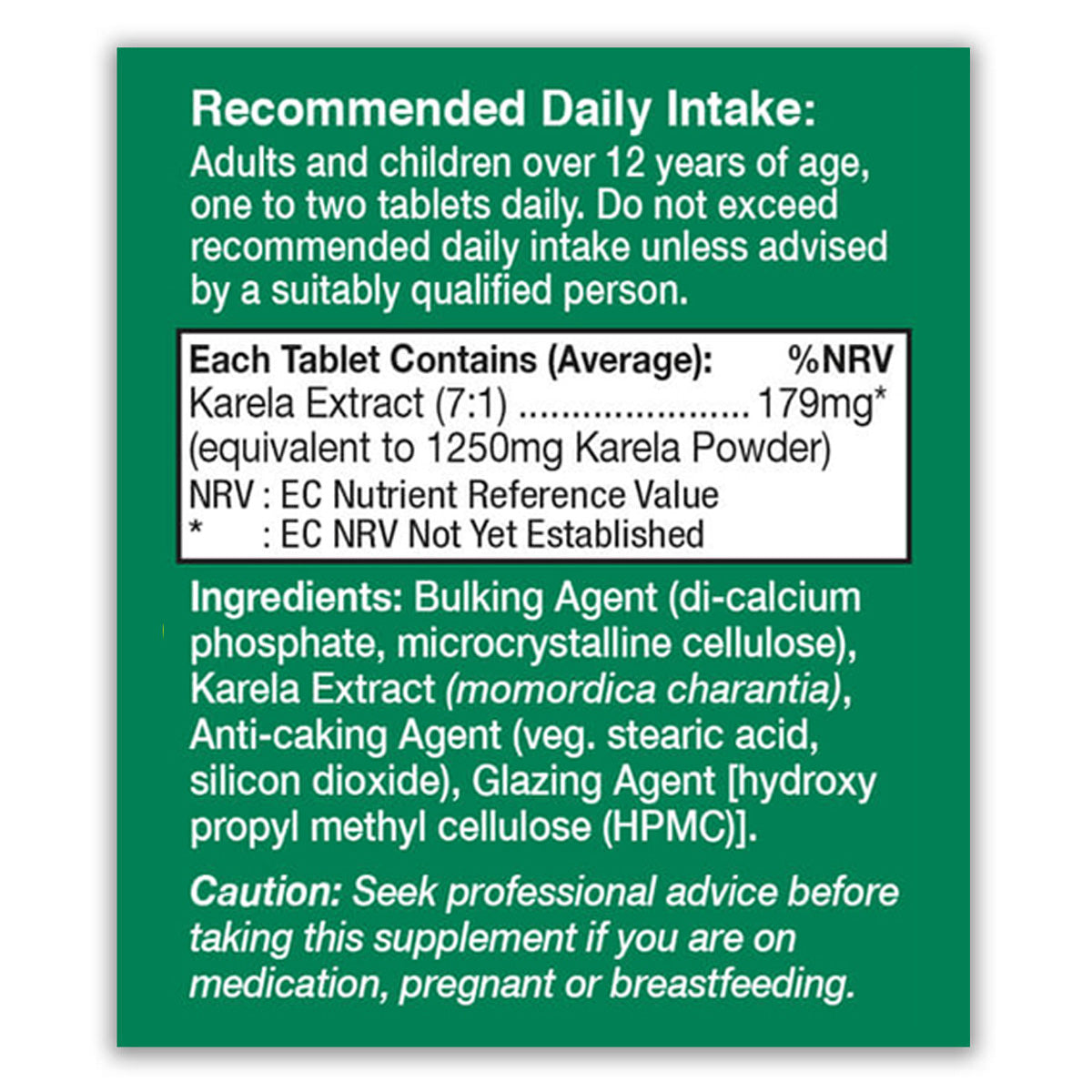 Karela Extract 1250mg Tablets