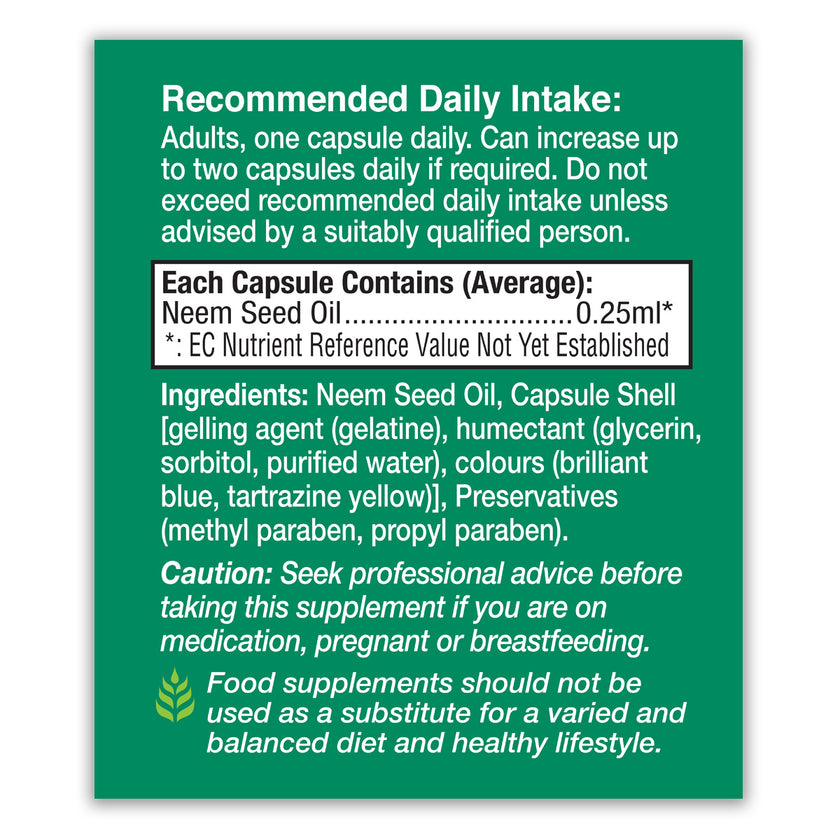 Neem Oil Capsules HealthAid®