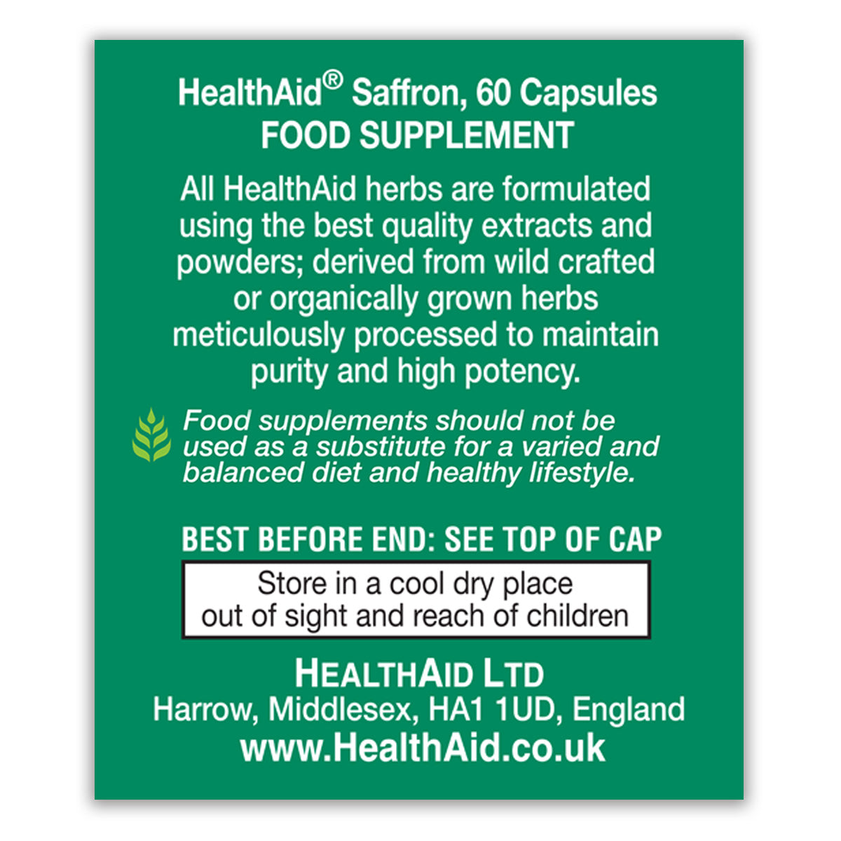 Saffron 177mg Capsules