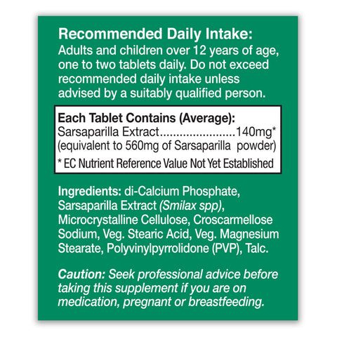 Sarsaparilla 560mg Tablets